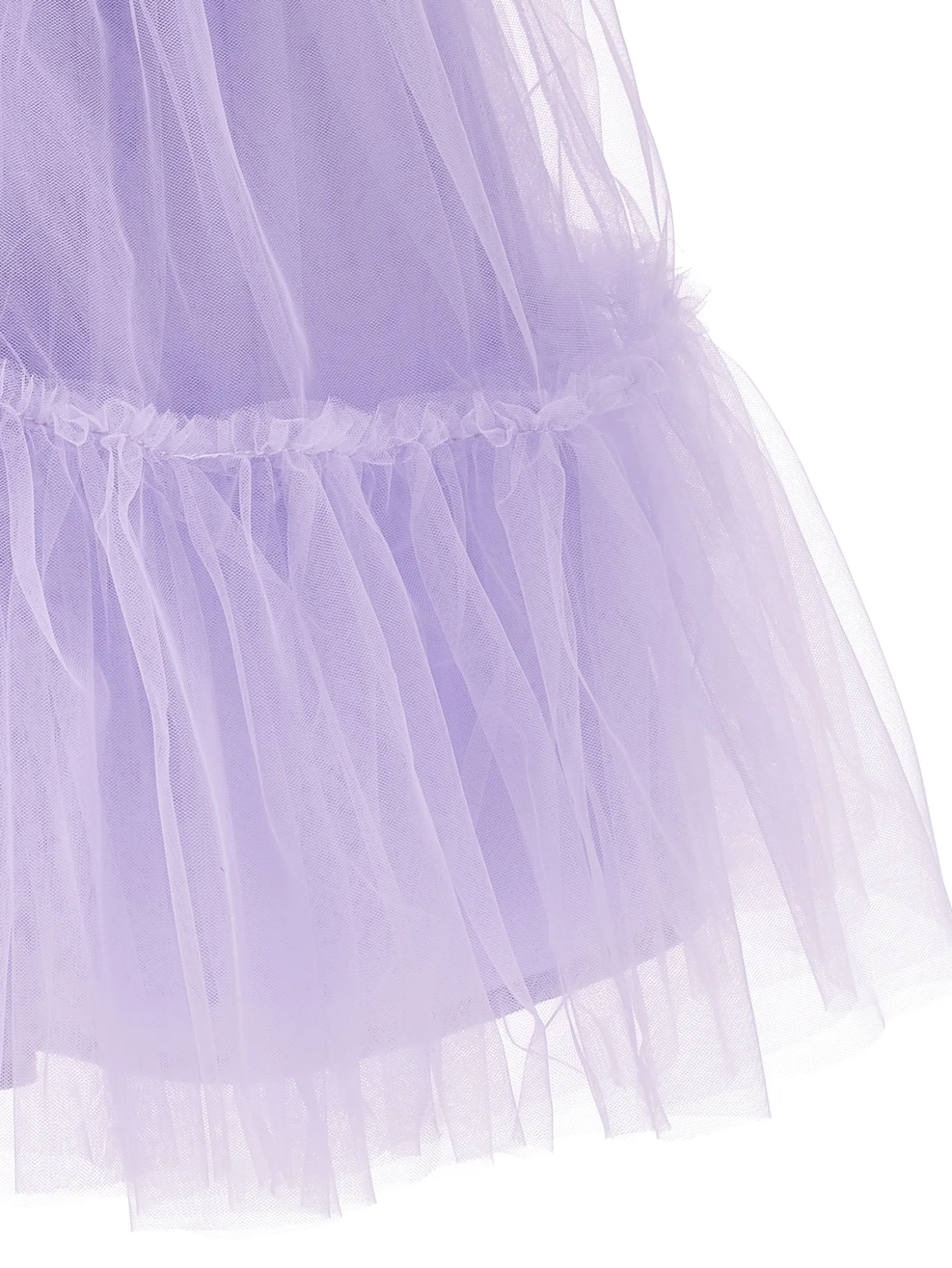 Abito tulle con volant
