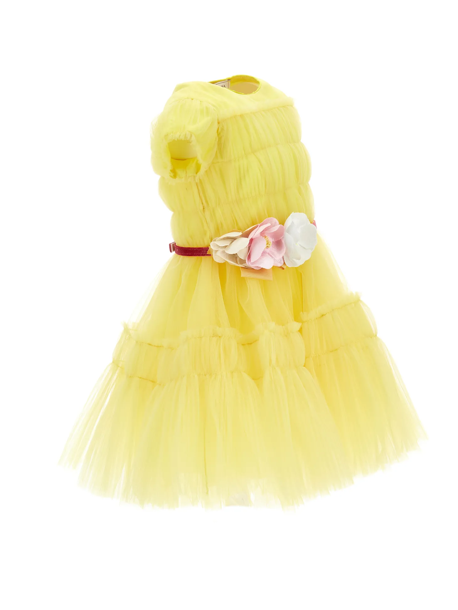 Abito tulle increspato