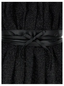 Abito tulle lurex con cintura