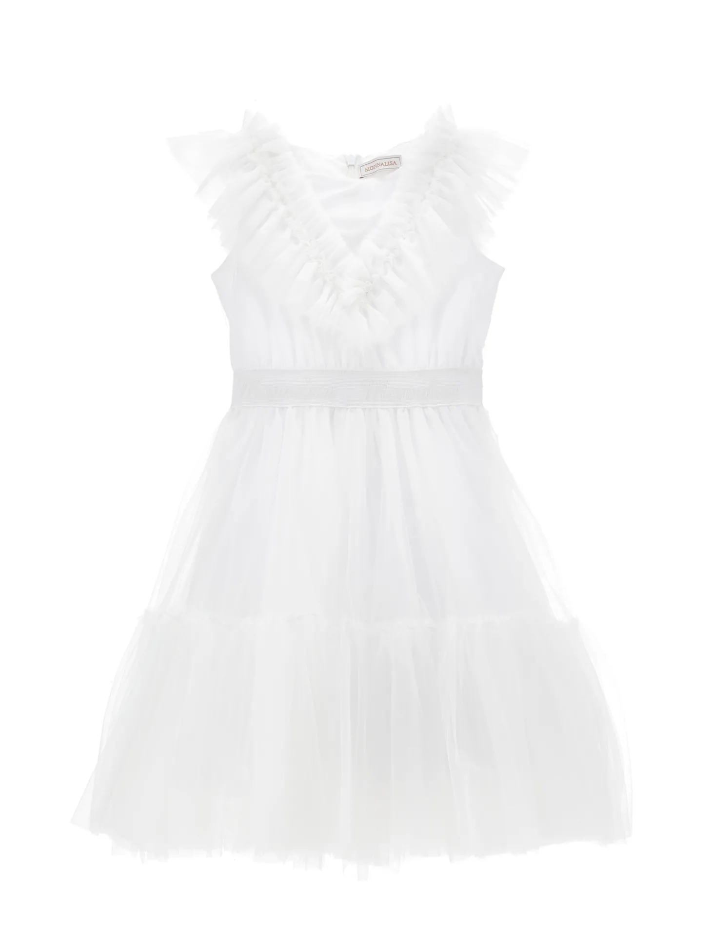 Abito tulle mano seta con strass