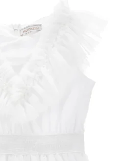 Abito tulle mano seta con strass