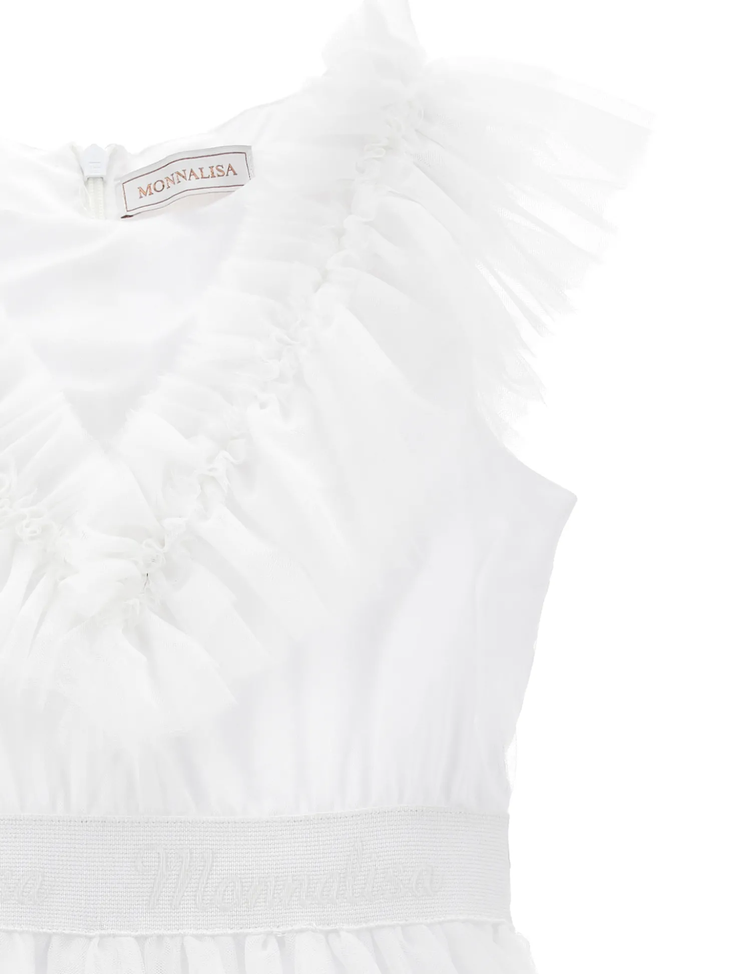 Abito tulle mano seta con strass
