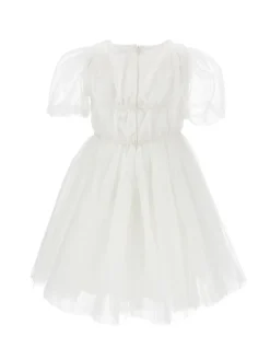 Abito tulle mano seta con nastri