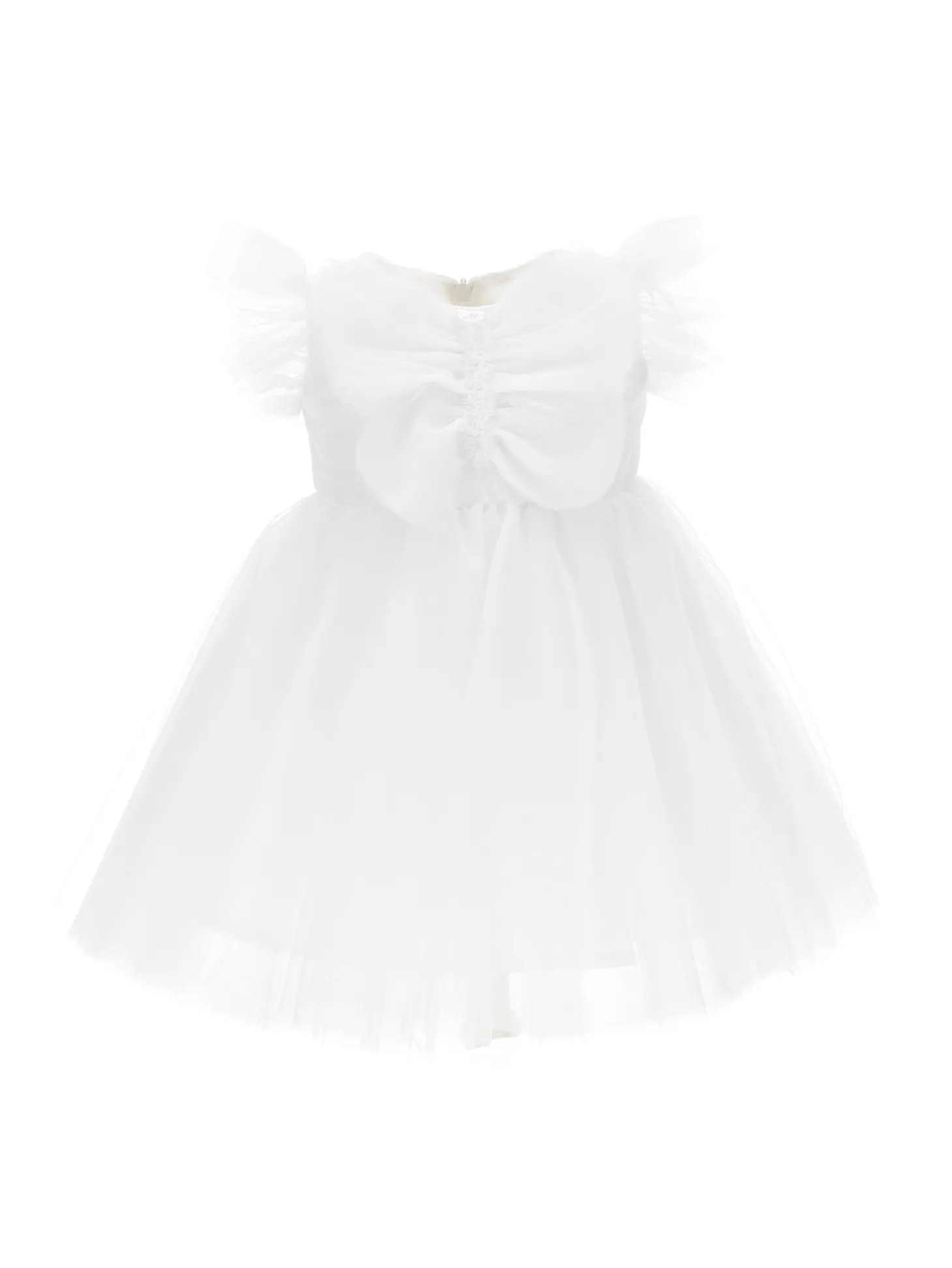 Abito tulle mano seta maxi farfalla