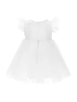 Abito tulle mano seta maxi farfalla