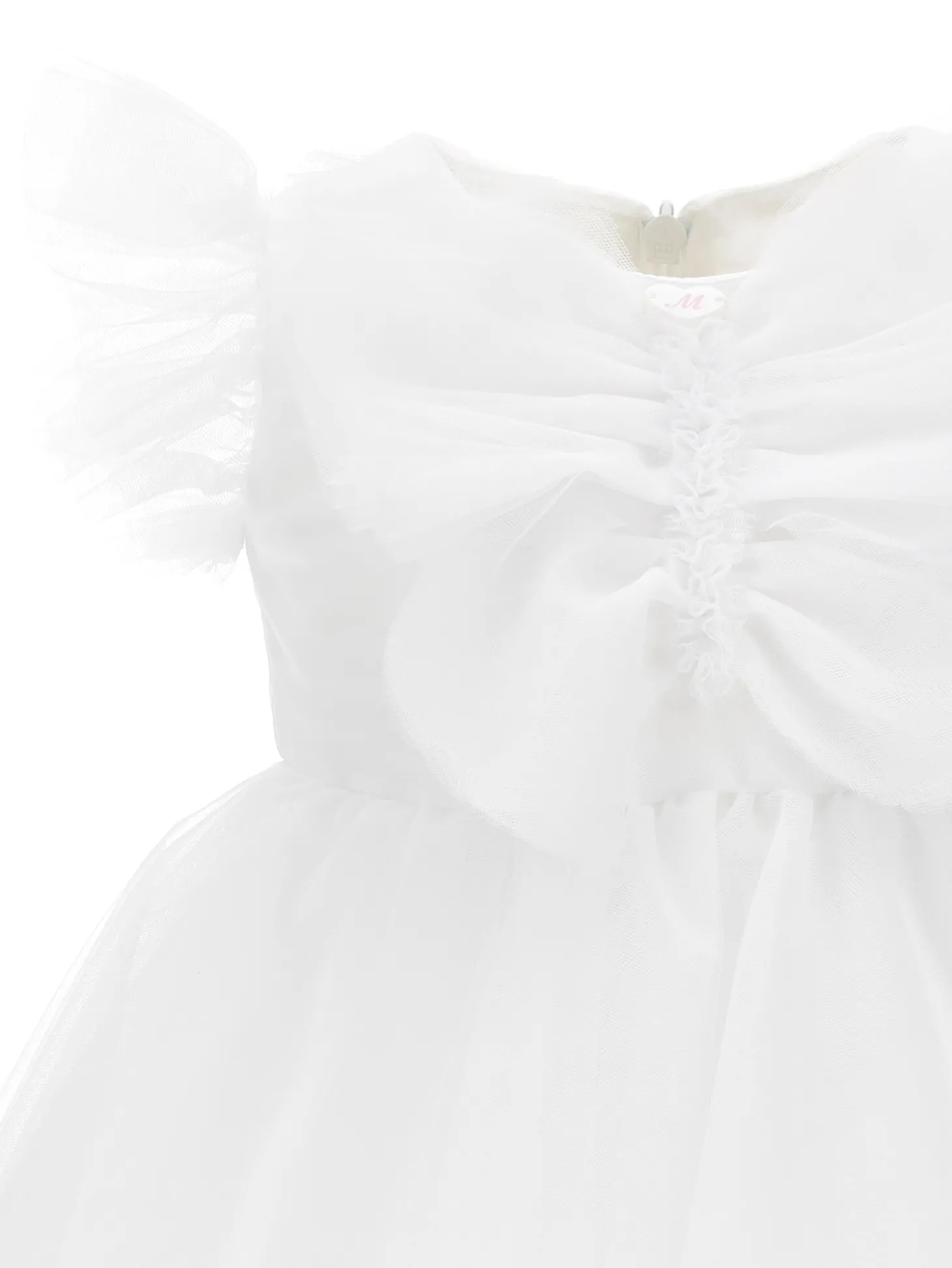 Abito tulle mano seta maxi farfalla
