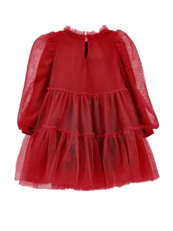Abito tulle manoseta balze
