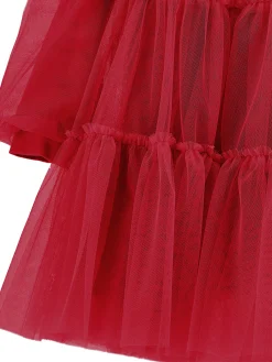 Abito tulle manoseta balze