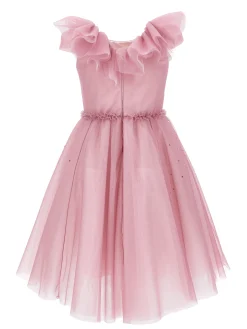 Abito tulle morbido con strass