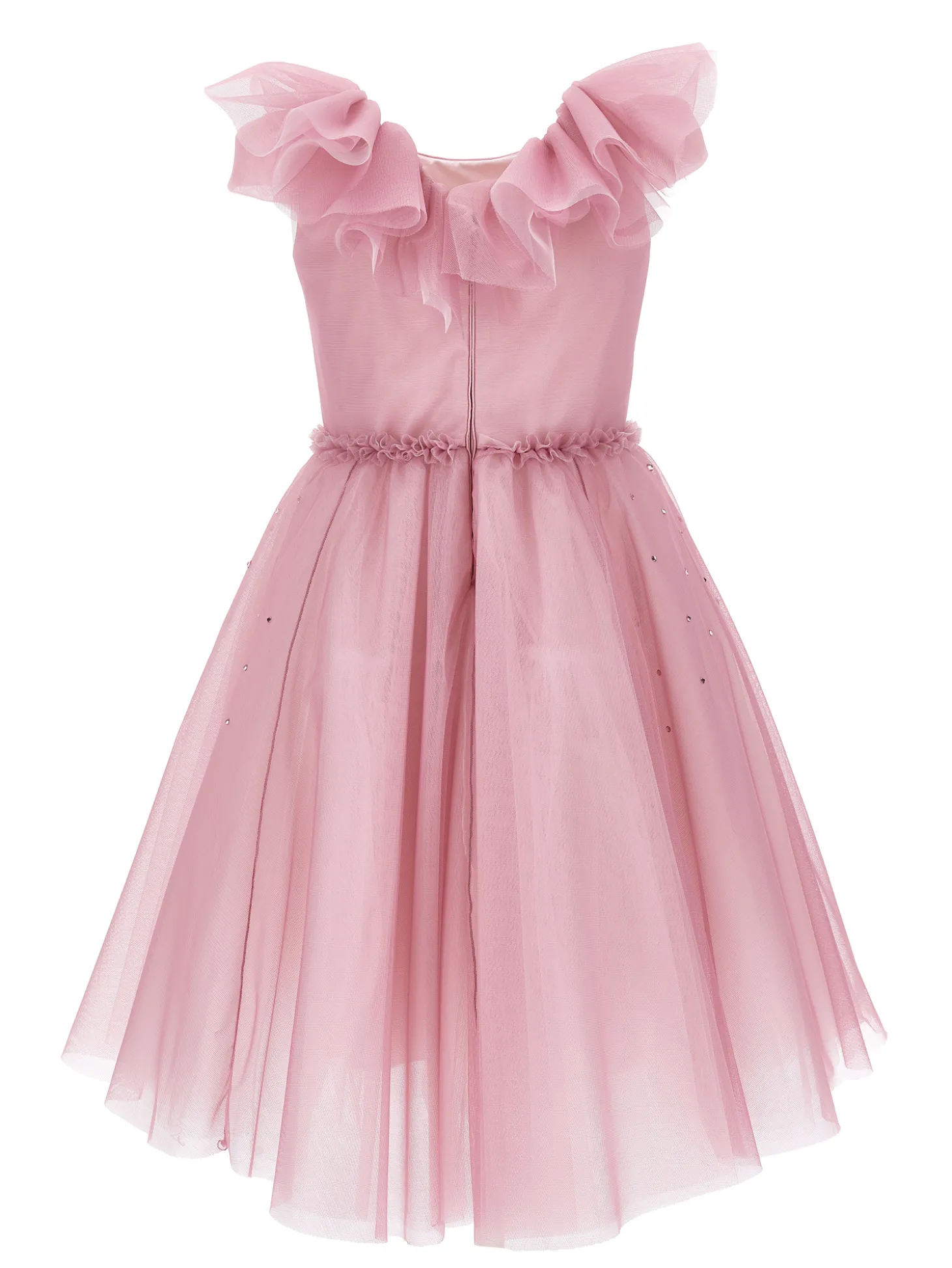 Abito tulle morbido con strass