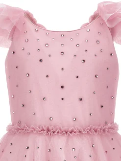 Abito tulle morbido con strass