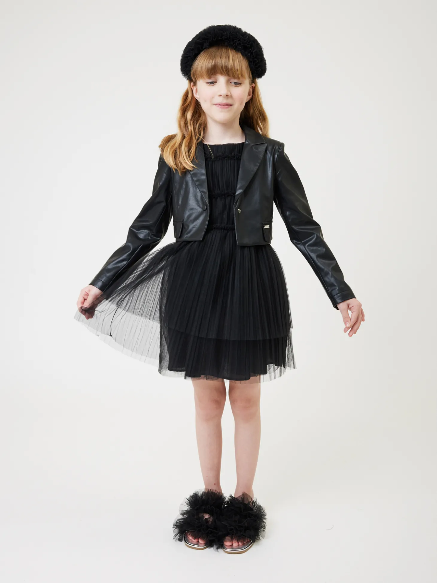 Abito tulle plissettato