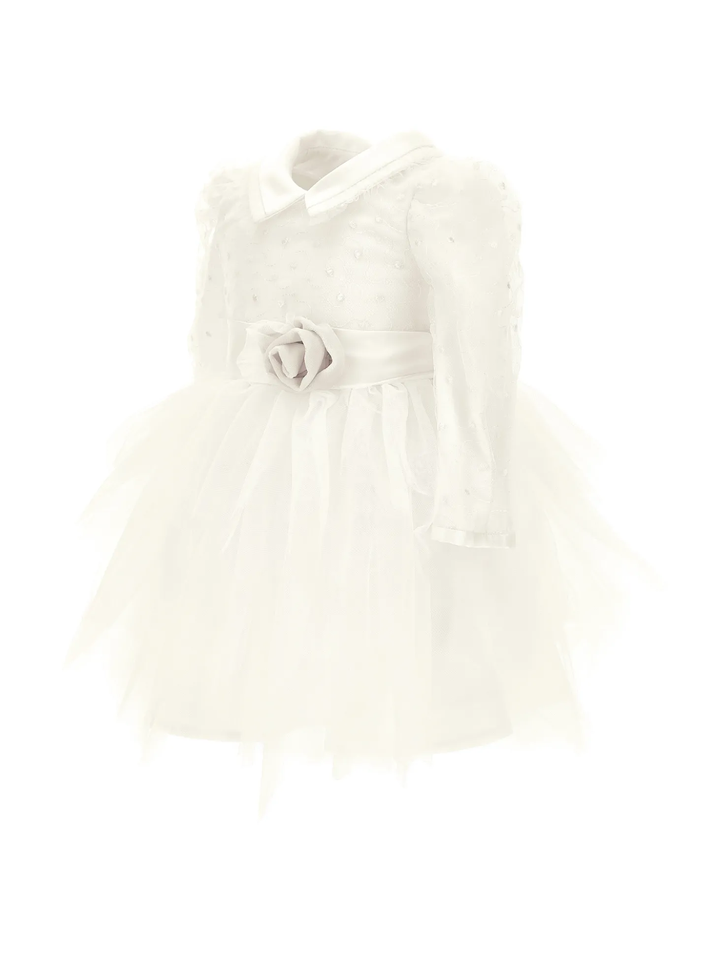 Abito tulle ricamato
