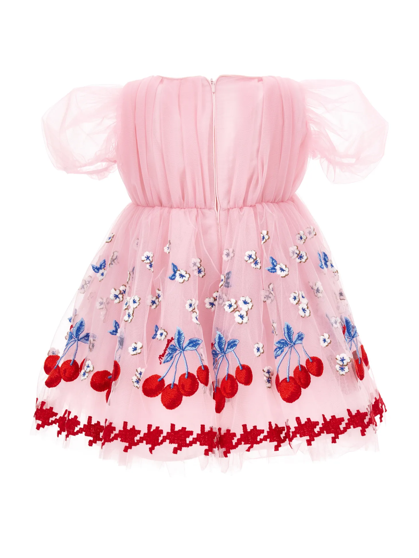Abito tulle ricamo ciliegie