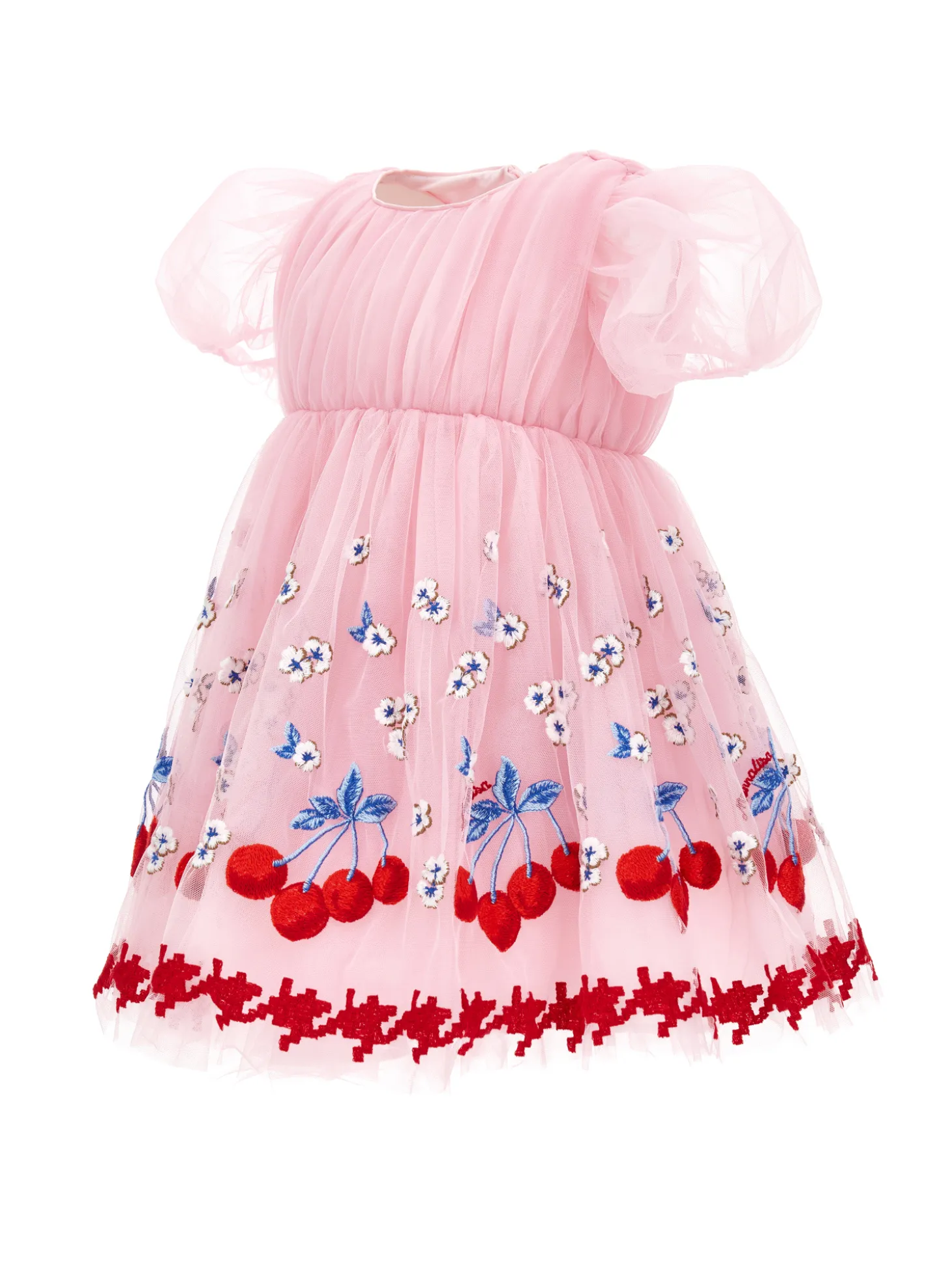 Abito tulle ricamo ciliegie
