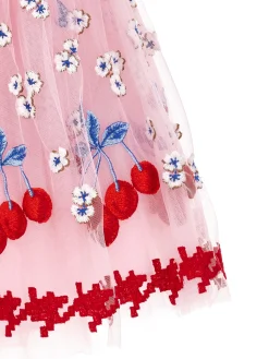 Abito tulle ricamo ciliegie