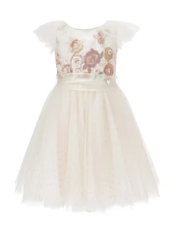 Abito tulle ricamo paillettes