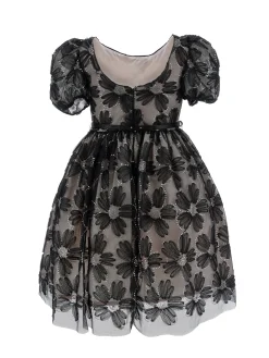 Abito tulle ricamo paillettes