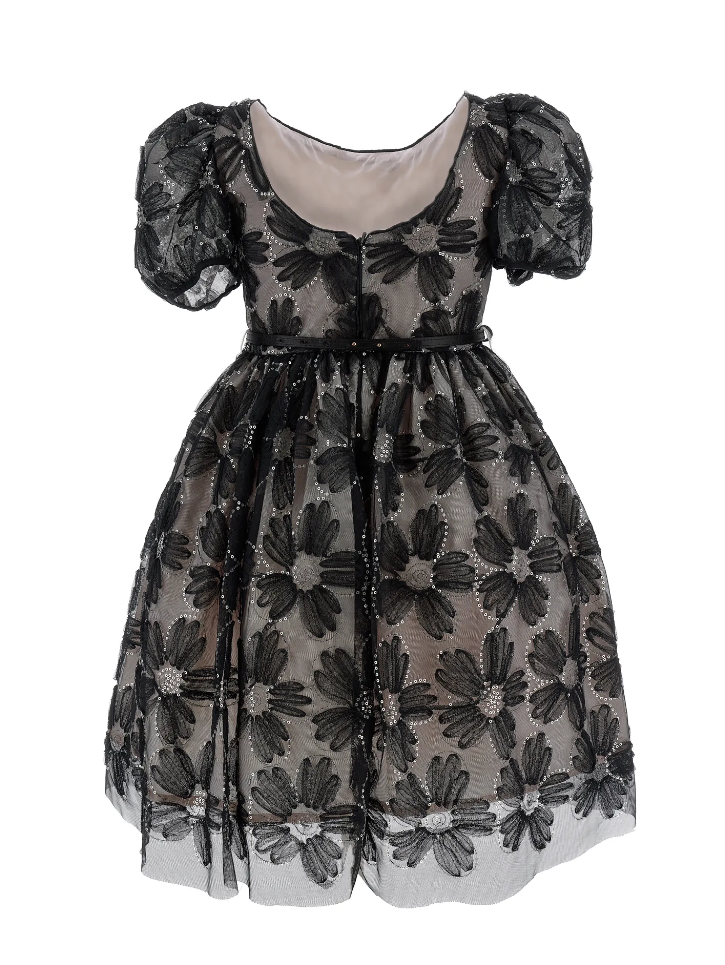 Abito tulle ricamo paillettes