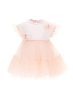 Abito tulle riga pois