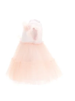 Abito tulle riga pois
