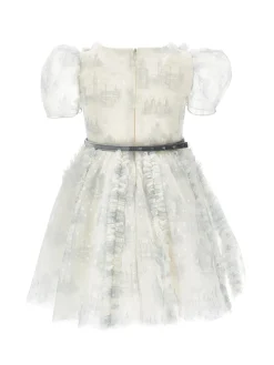 Abito tulle rouches pois