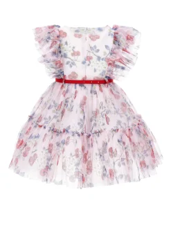 Abito tulle stampa ciliegie