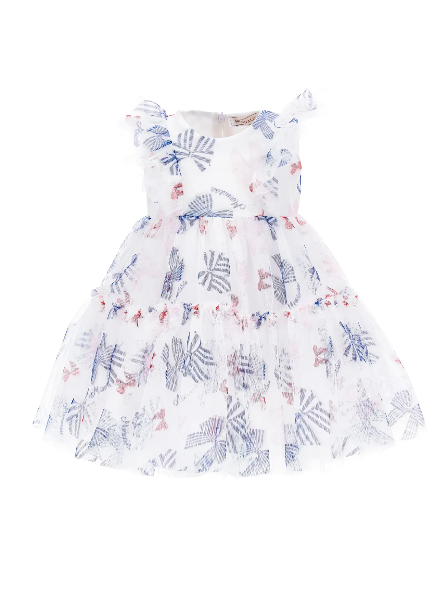 Abito tulle stampa fiocchetti