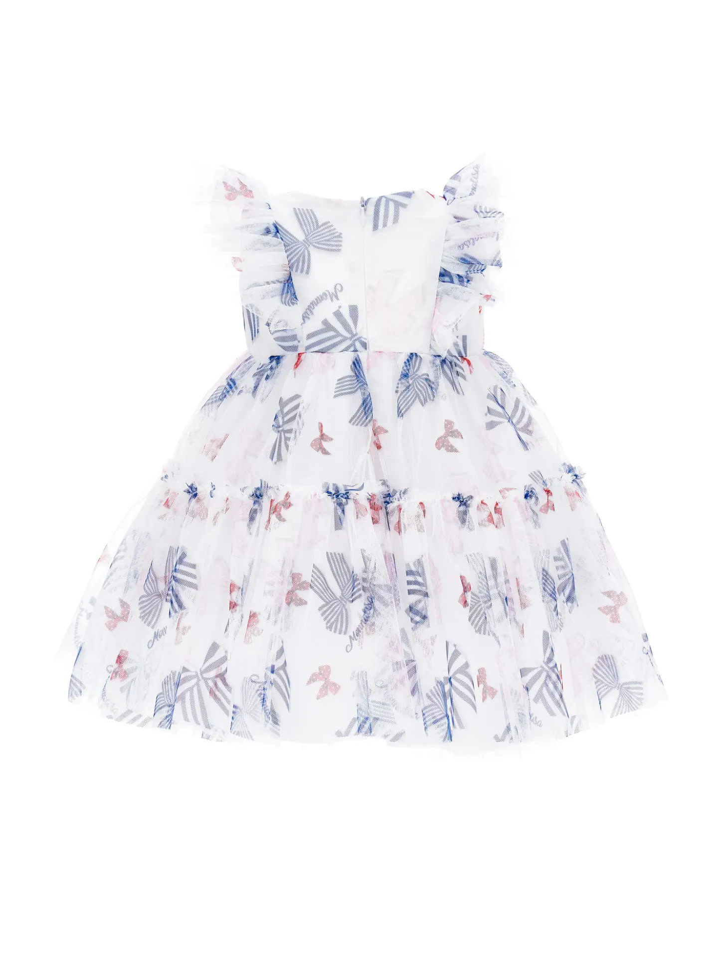 Abito tulle stampa fiocchetti