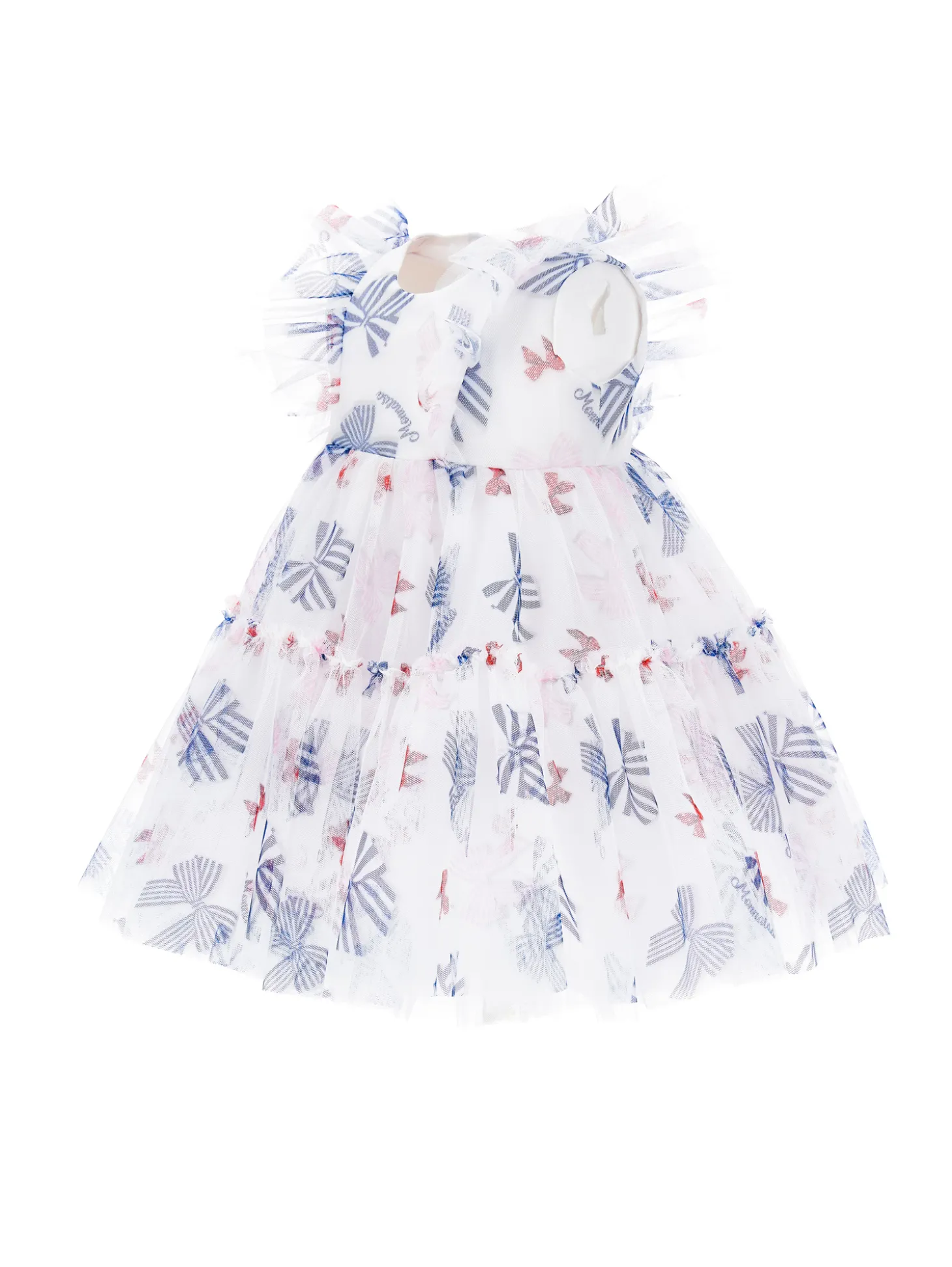 Abito tulle stampa fiocchetti
