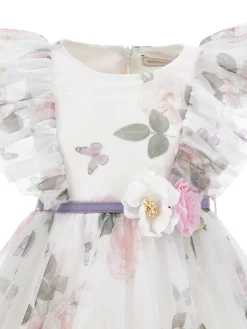 Abito tulle stampa rose
