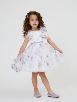 Abito tulle stampa rose