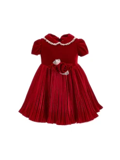 Abito velluto con tulle lurex