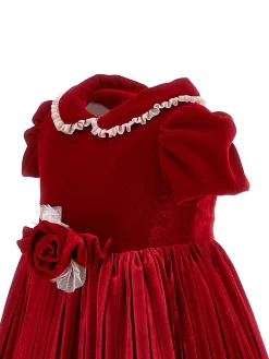 Abito velluto con tulle lurex