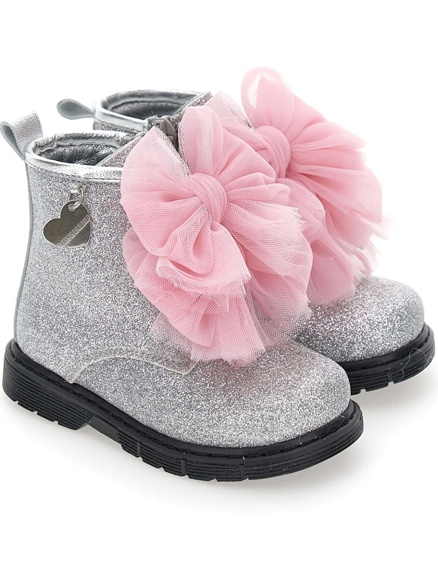Anfibi glitter con fiocchi