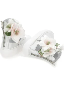 Anfibi pelle con magnolia