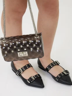 Ballerine pelle con fibbia