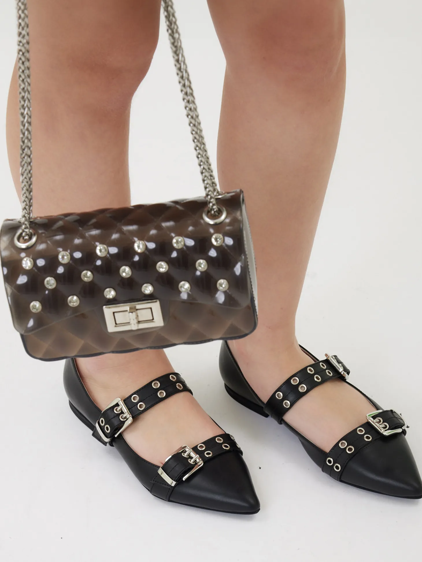Ballerine pelle con fibbia