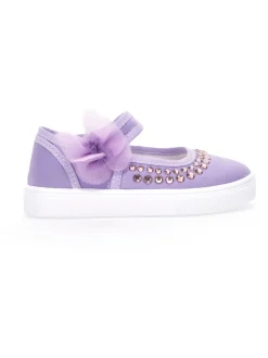 Ballerine raso con strass