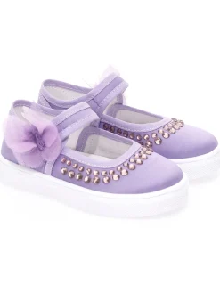 Ballerine raso con strass