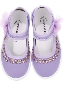 Ballerine raso con strass