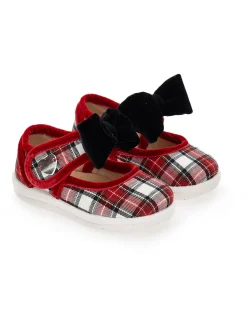 Ballerine tessuto tartan