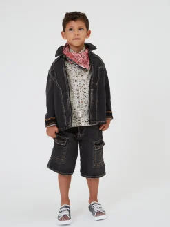 Bermuda cargo denim Mickey Mouse