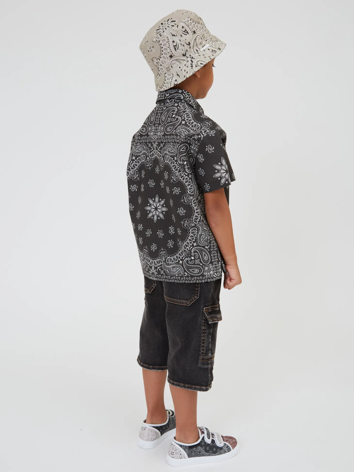 Bermuda cargo denim Mickey Mouse