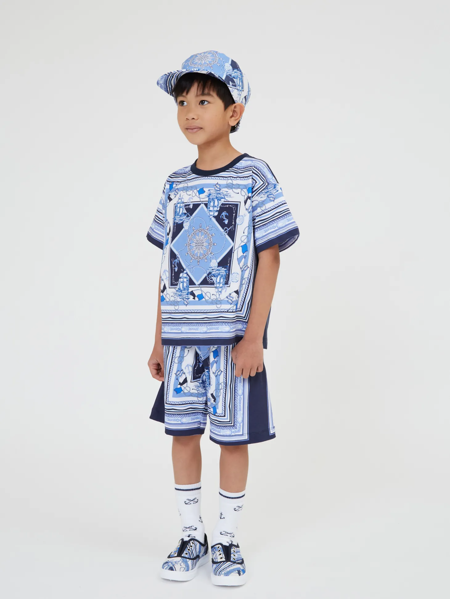 Bermuda jersey fantasia foulard