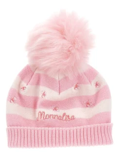 Berretto righe con pon pom