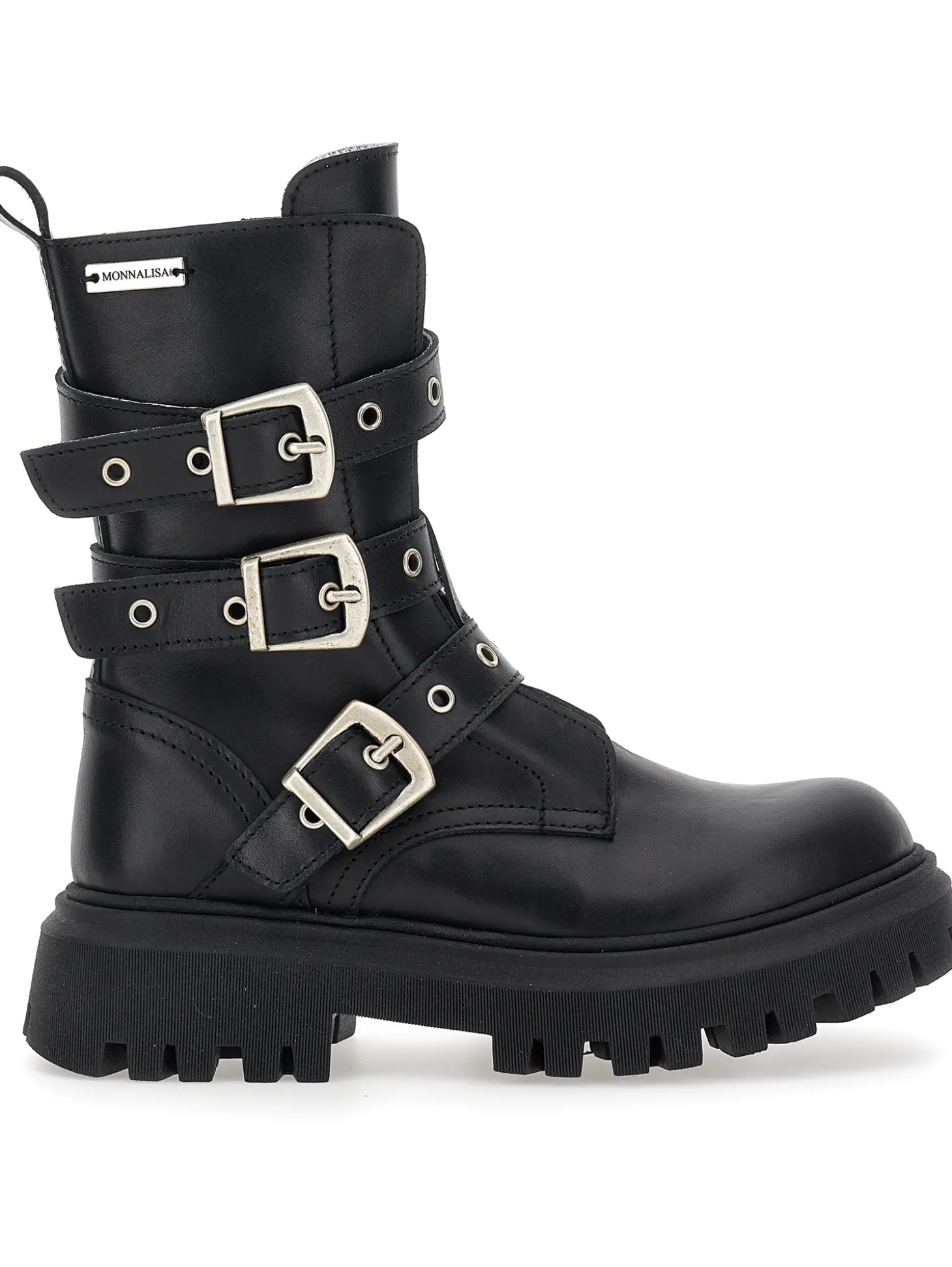 Biker pelle con fibbie