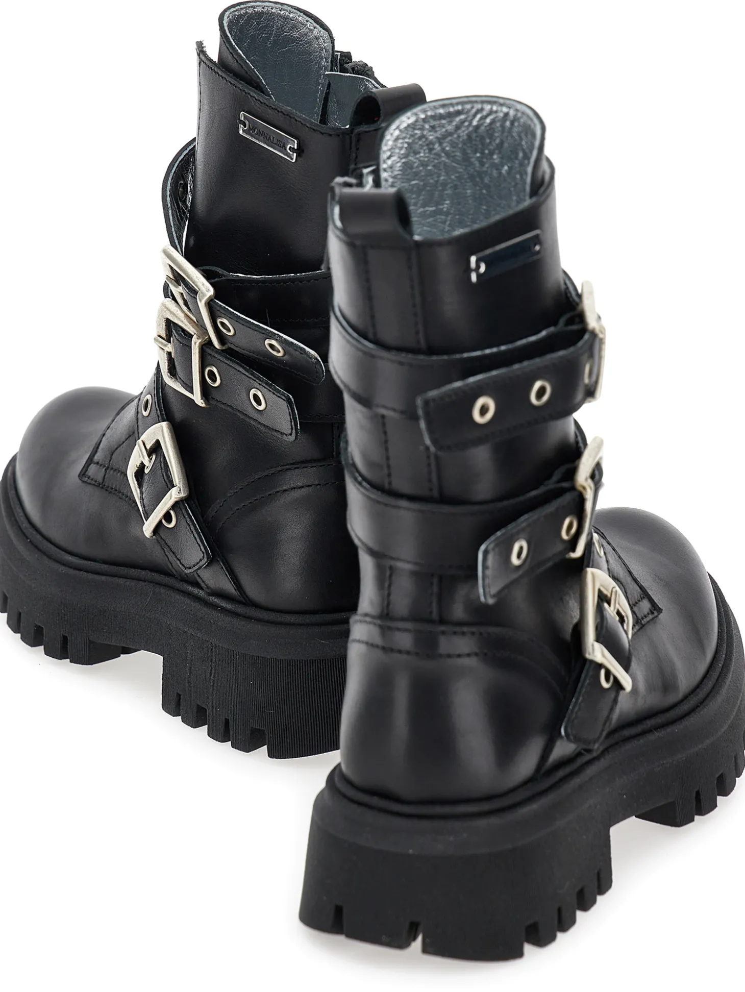 Biker pelle con fibbie