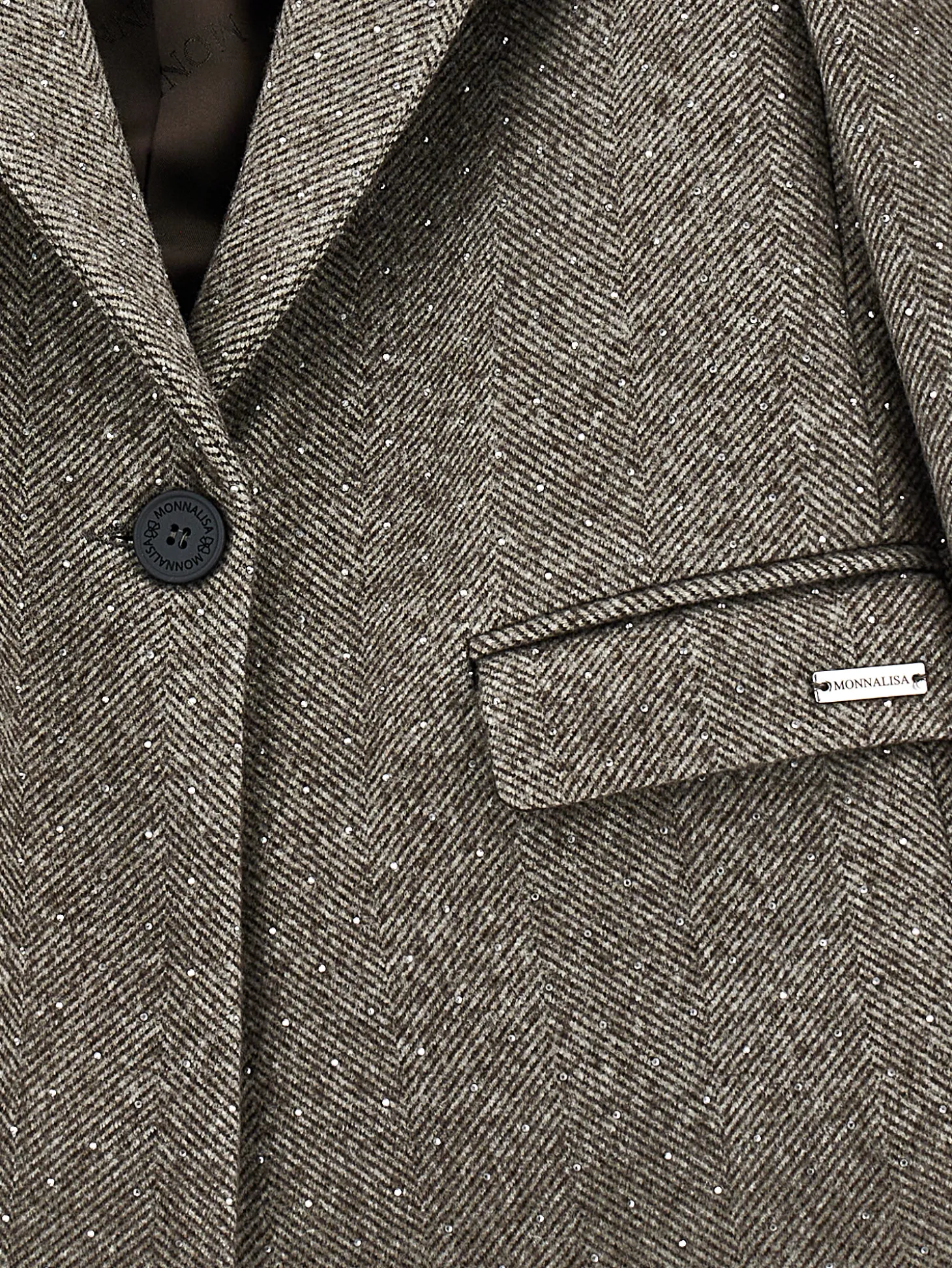 Blazer velour con strass