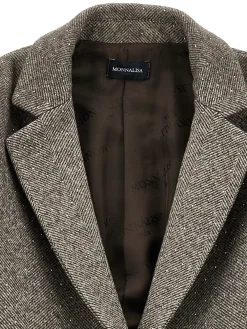 Blazer velour con strass
